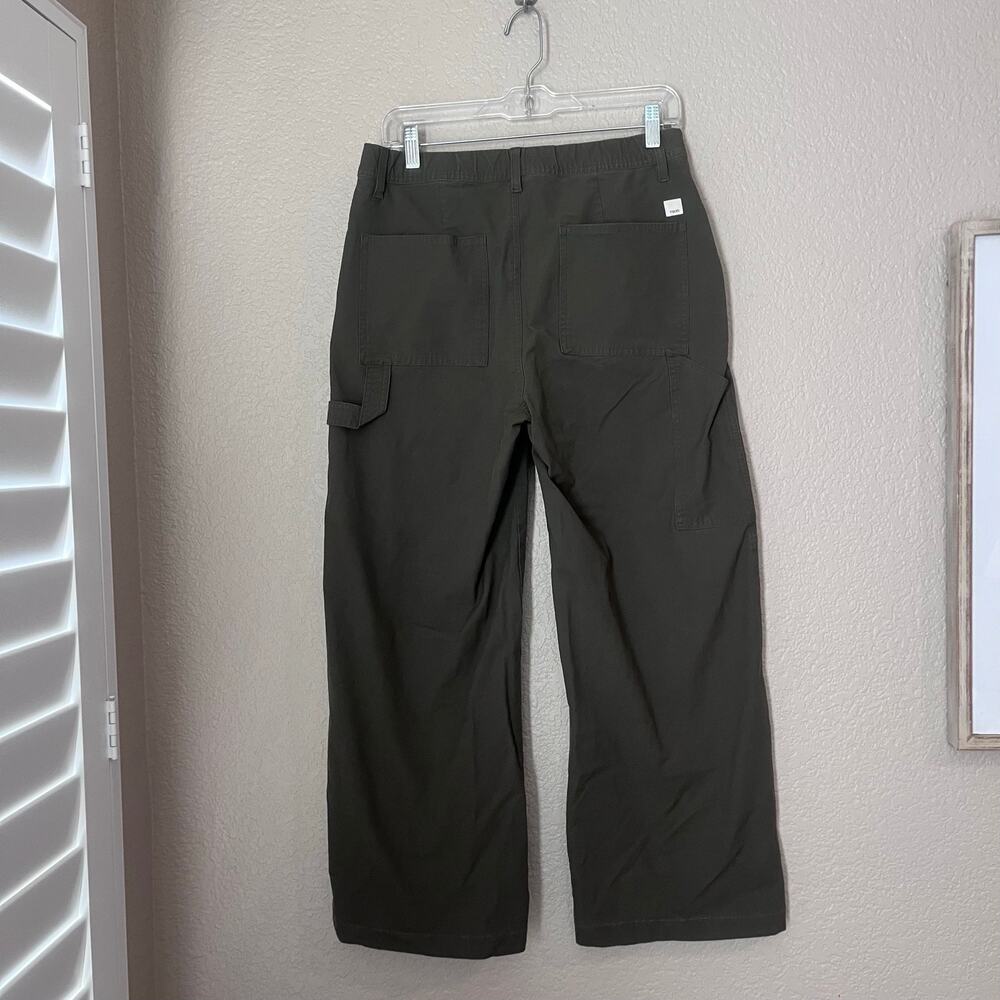 Vuori Women’s Getaway Cargo Wide Leg Pant Stretch Medium Olive Green Army Active - Picture 5 of 8